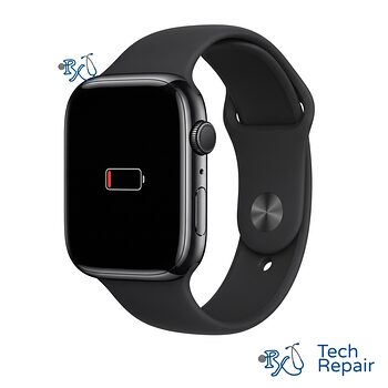 Apple Watch Series 10 Battery Replacement Apple Watch Series 10 showing an empty battery icon for battery replacement