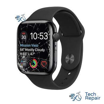 Apple Watch Series 10 Screen Replacement Apple Watch Series 10 with a cracked, shattered screen for screen replacement