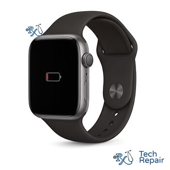 Apple Watch Series 11 Battery Replacement Apple Watch Series 11 showing an empty battery icon for battery replacement