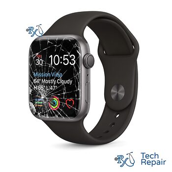 Apple Watch Series 11 Screen Replacement Apple Watch Series 11 with a cracked, shattered screen for screen replacement