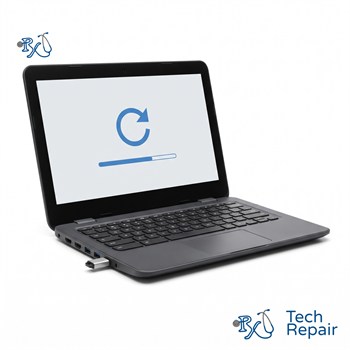Chromebook restoring ChromeOS from a recovery USB drive